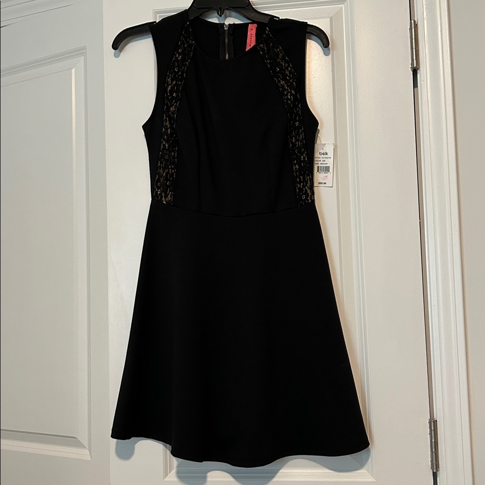 Eight Sixty Black Lace Panel Dress